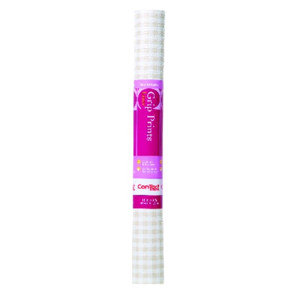 Con-Tact Brand Con-Tact Grip Prints 4 ft. L X 18 in. W Khaki Plaid Non-Adhesive Shelf Liner 04F-C7H34-06 - main